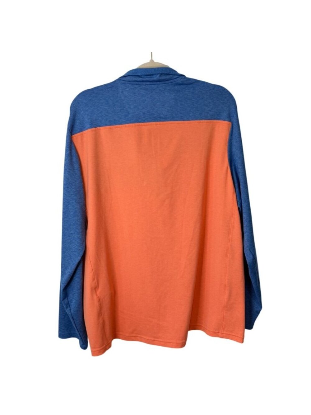 Vineyard Vines Men Size L On The Go Shep Shirt OTG 1/4 Zip Pullover Blue Orange - Picture 2 of 6